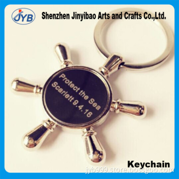 Carabiner Keychain Type and custom logo rudder keyring for sailing
